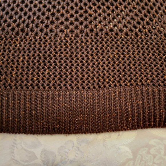 The Limited Knit Brown Sweater with Metallic Thread - Picture 10 of 15